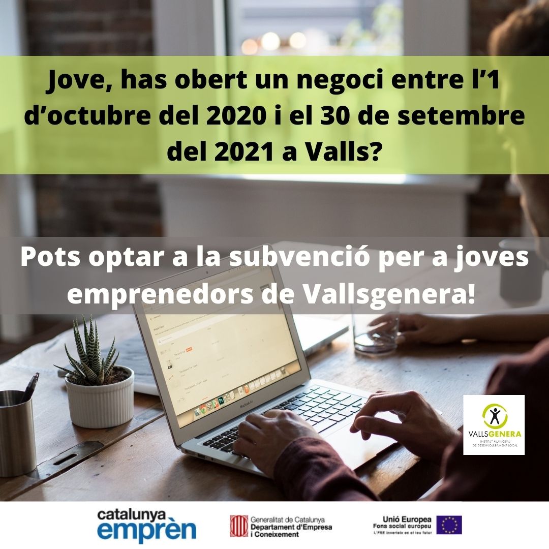 Subvenció per a joves emprenedors de Valls